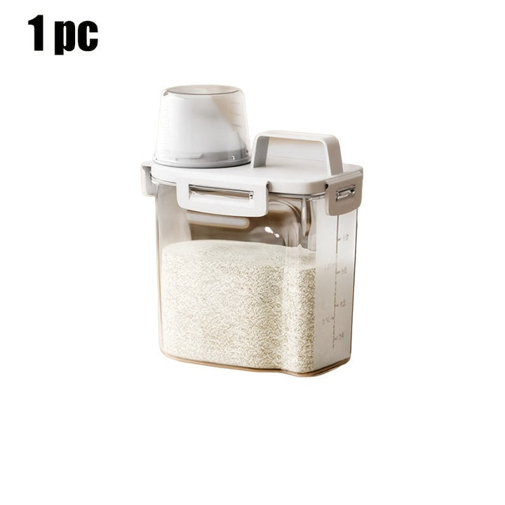 1/2/4 piezas de recipientes de almacenamiento de cocina, herméticos, a prueba de humedad, a prueba de insectos, material PP, productos secos multiusos, arroz, harina, comida para mascotas, lavandería, dispensador de aceite, juego de recipientes de almace