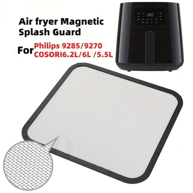 Guarda de salpicaduras para freidor de aire metálico para modelos 9285/9270, COSORI 6,2L/6L/5,5L - Red de absorción magnética, prevención de salpicaduras de aceite, diseño duradero y fácil de limpiar, accesorios para freidor de aire, parte de electrodomé