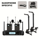 GLXD4 Trompeta Saxofón Profesional Doble Solapa Cintura Micrófono Inalámbrico 559-599MHz Sistema Escenario Actuaciones UHF Dinámico 2 Canales Portátil Para Actuación Musical