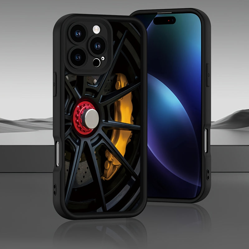 Funda para iPhone 11, 12, 13, 14, 15, 16 Pro Max Pro Plus con diseño de llantas de auto, moderna, creativa, antigolpes y resistente a caídas, ideal para hombres y mujeres, regalo perfecto