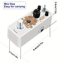 Pedal de guitarra Amuzik Octave - Generador digital de octavas alimentado por USB con bypass verdadero, efectos polifónicos precisos, pedal mini compacto para guitarra eléctrica (blanco)