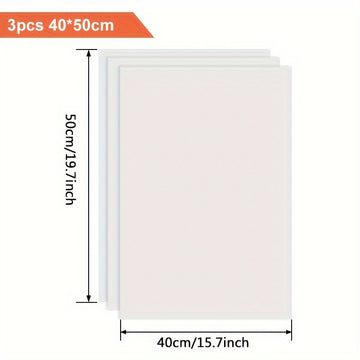Juego de 3 láminas antiadherentes de PTFE reutilizables para transferencia de calor, protector para plancha, almohadilla para prensar y tapete para hornear, material plástico resistente a altas temperaturas, esenciales para manualidades | Tela reutilizab