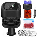 Sellador de Vacío Automático para Frascos Mason - Recargable por USB, Compatibilidad con 5 Tapas Anchas y 5 Regulares, Ideal para el Almacenamiento de Productos Secos, Plástico Seguro para Alimentos, Máquina de Sellado al Vacío | Gadget de Cocina Moderna