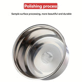 Juego de 3 Recipientes para Alimentos de Acero Inoxidable, Tazón Hermético con Tapa, Caja Redonda para Preparación de Comidas, Contenedor Sellado para Horno y Congelador, Reutilizable, Ideal para Loncheras y Meriendas en Casa