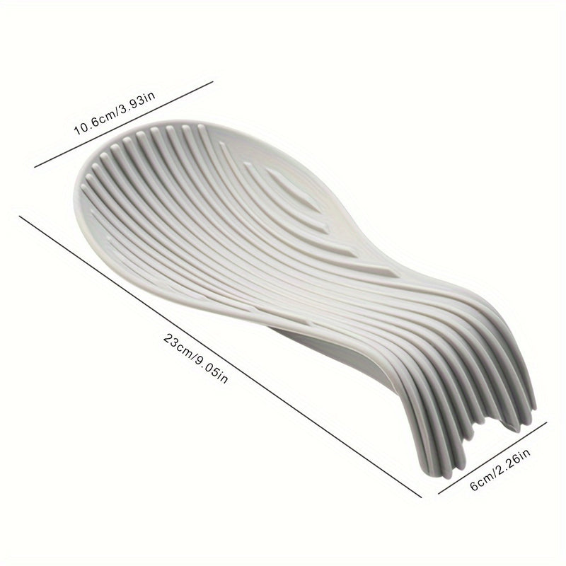 1pc Soporte de Cuchara de Silicona para Estante, Bandeja de Almacenamiento de Cuchara Individual, Platos Multifuncionales de Cocina, Utensilios de Mesa, Herramientas de Cocina, Accesorios de Cocina para Restaurantes