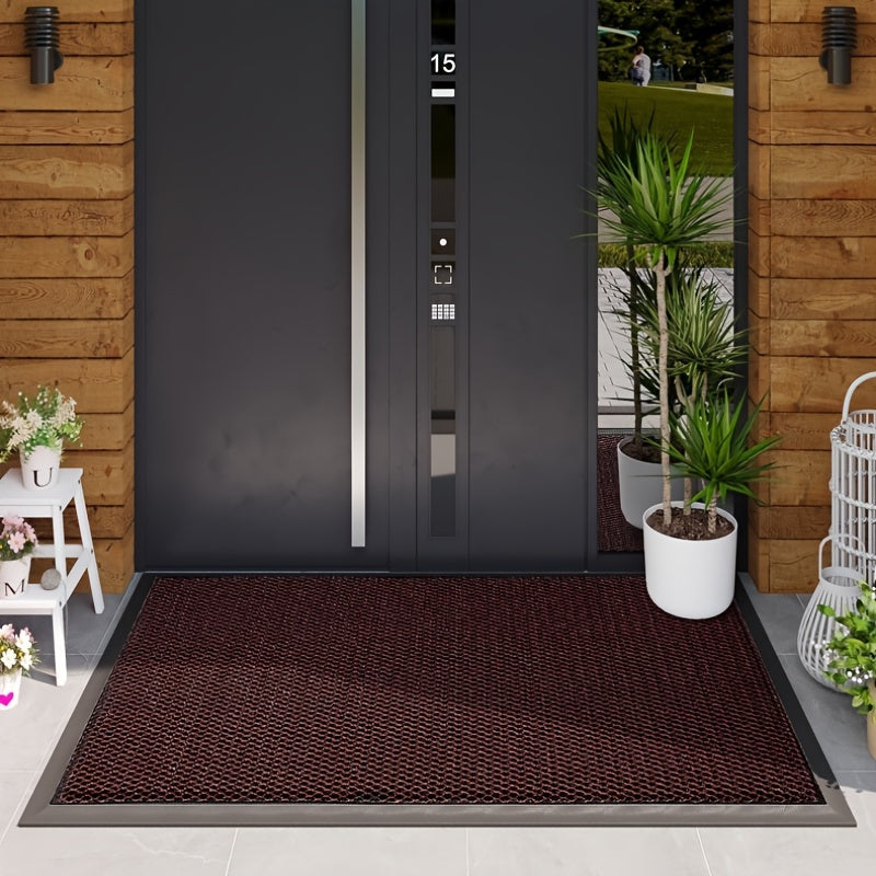 Tapete de PVC con malla elástica, antideslizante para interior y exterior, fácil de limpiar solo a mano, versátil para hogar y espacios comerciales, disponible en varios tamaños