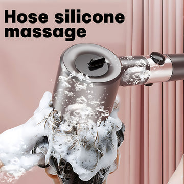 Cabezal de ducha de alta presión con función de masaje - 3 modos de aspersión, 15 cartuchos de filtro, plástico ABS duradero, montaje en pared, disponible en gris y blanco, sistema de filtración para una experiencia de ducha mejorada, accesorio de ducha