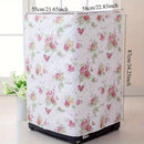 Reemplazo de Tapa Moderna para Lavadora con Estampado Floral - Blanco/Amarillo/Verde Azulado, Compatible con Lavadoras Frontales y Monobloque, Cubierta Duradera en PE - Antidesvanecimiento, Anti-polvo, Fácil Limpieza, Diseño Seguro para Lavadoras, Acceso