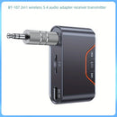 Adaptador sin varillas para Coche 5.4 - Receptor/Transmisor de Audio sin varillas, Entrada USB-C AUX, Reproducción TF/USB, Batería Recargable de Polímero de Litio, Diseño Compacto para Todos los Autos - Mejora el Sistema de Audio de tu Vehículo, Llamadas