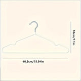 10pcs Perchas Metálicas de Alta Resistencia Estándar, Pintadas con Aerosol con Muescas para los Hombros, Organizador Antideslizante Multiusos para Armarios y Guardarropas