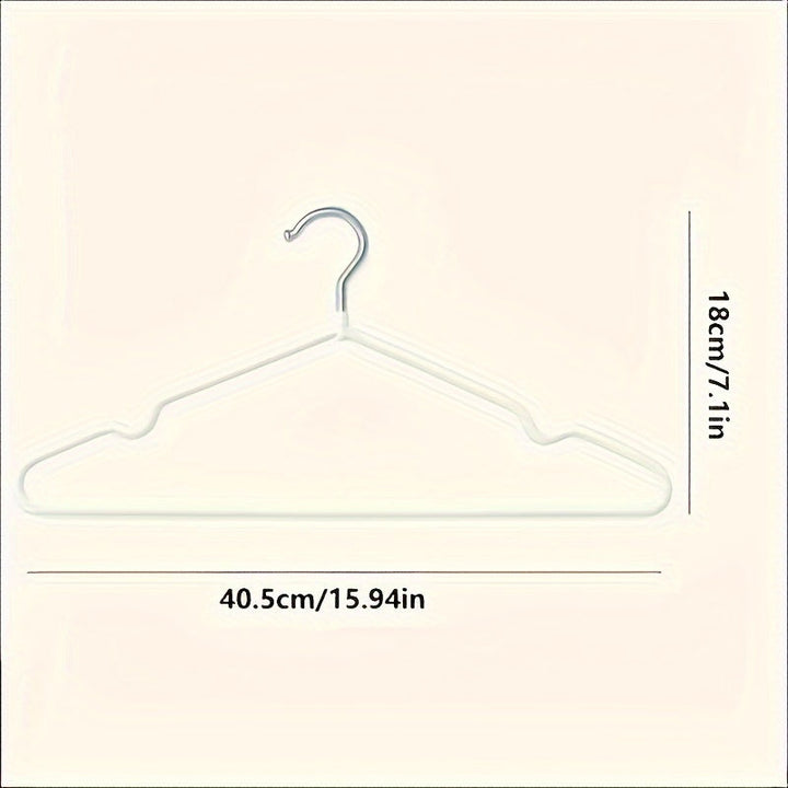 10pcs Perchas Metálicas de Alta Resistencia Estándar, Pintadas con Aerosol con Muescas para los Hombros, Organizador Antideslizante Multiusos para Armarios y Guardarropas