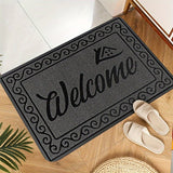 1pieza Alfombrilla de bienvenida duradera - Alfombrilla rectangular de poliéster con respaldo de PVC, lavable en máquina, alfombra de entrada para hogar, oficina, patio, porche y garaje