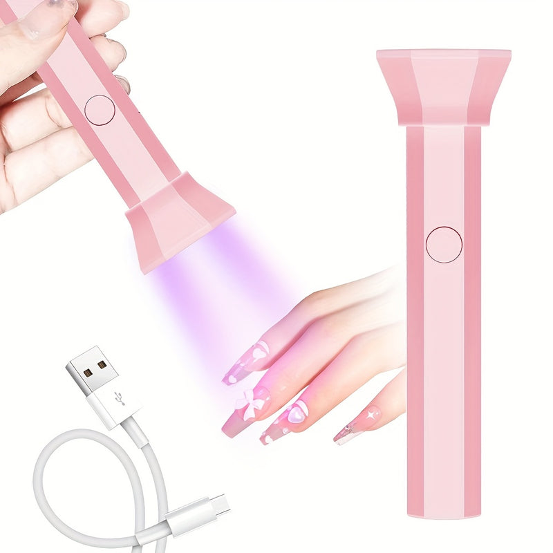 Lámpara de uñas LED portátil miniatura, lámpara de curado de esmalte de uñas USB recargable, máquina de manicura rápida, herramienta de arte de uñas