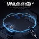 Sistema de micrófono inalámbrico profesional con auriculares portátiles, con transmisor y receptor, ideal para karaoke, reuniones, enseñanza, grabación, iglesia, mezclador de audio y interfaz.