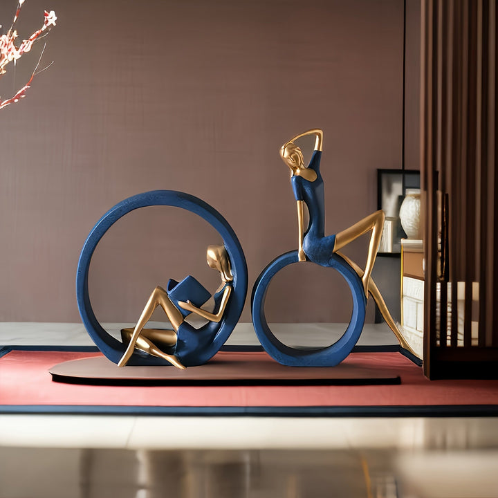 Estatua de mujer sabia y niña leyendo, escultura de figura de arte, decoración del hogar para sala de estar, dormitorio, estantería de libros, gabinete de TV, escritorio, adorno de mesa, regalo del Día de San Valentín