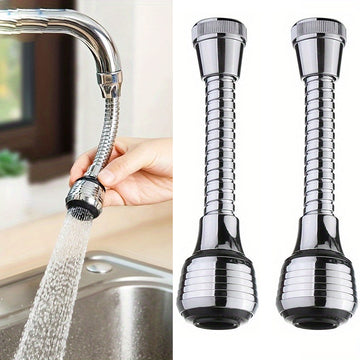 2 piezas de burbujero giratorio 360°, extensión de grifo de alta presión con diseño antiespuma y doble modo, ahorrador de agua, plástico seguro para agua potable, sin necesidad de electricidad, para grifos de cocina y baño