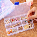 1pc Caja Transparente Desmontable De 15 Rejillas, Almacenamiento De Joyas, Caja De Medicamentos Clasificada, Caja De Agujas Y Hilos De Maquillaje, Caja De Clasificación De Tornillos Y Clavos, Organizador De Suministros De Pesca