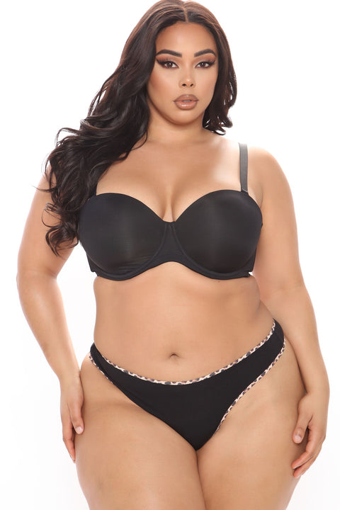 Tanga de algodón Perfect Fit - Negro/combinación