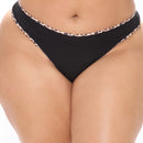 Tanga de algodón Perfect Fit - Negro/combinación