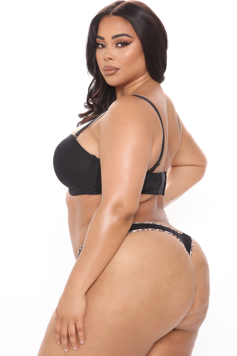 Tanga de algodón Perfect Fit - Negro/combinación