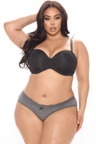 Panty cadera encaje sin demora - carbón
