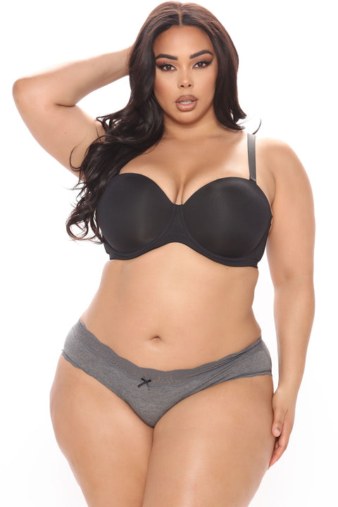 Panty cadera encaje sin demora - carbón