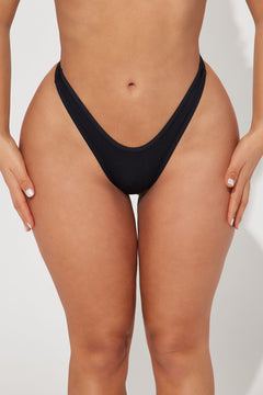 Ligera como una pluma tanga de microfibra - Negro
