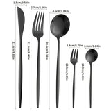 Juego de Cubiertos de Acero Inoxidable con Espejo, 30 Piezas, Apto para Lavavajillas, Ideal para 6 Personas, Incluye Cuchillos, Tenedores y Tenedores de Postre, Colección Duradera para Cocinas Hogareñas y Restaurantes