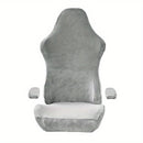 Fundas para Silla de Oficina con Cubiertas para Reposabrazos para Silla Giratoria, Gris Claro