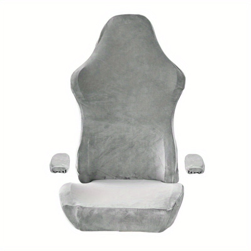 Fundas para Silla de Oficina con Cubiertas para Reposabrazos para Silla Giratoria, Gris Claro
