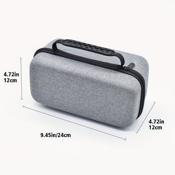 Estuche de almacenamiento de carcasa dura EVA para proyector HY300 Pro - Organizador de viaje duradero con cierre seguro, bolsillo de malla para accesorios, gris (solo estuche), estuche de almacenamiento para proyector | Estuche de almacenamiento compact