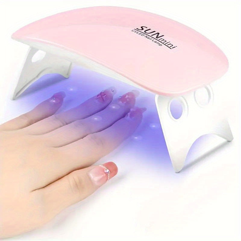Lámpara de curado de uñas plegable, luz de manicura de ratón mini, secador de manicura portátil LED con alimentación USB, lámpara de uñas de gel para el hogar, juego de herramientas de uñas, regalo de cumpleaños de Navidad, adecuado para uso en el hogar