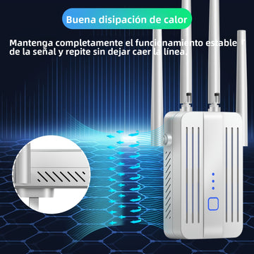 Amplificador de señal WiFi para el hogar: repetidor de Internet con alcance que cubre hasta 9995 pies cuadrados y 45+ dispositivos para la casa