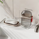 1 caja portátil para jabón con tapa hermética, ideal para viajes de negocios, campamentos y actividades al aire libre, fácil de transportar y almacenar