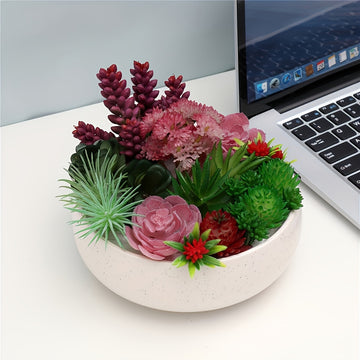 Combinación de 27 piezas de mini suculentas DIY, muebles de exhibición para cocina y sala de estar, decoración creativa interior y exterior, planta verde bonsái para primavera, otoño, Festival de Acción de Gracias y Cosecha