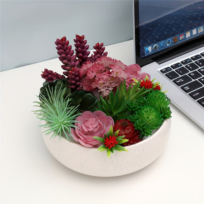 Combinación de 27 piezas de mini suculentas DIY, muebles de exhibición para cocina y sala de estar, decoración creativa interior y exterior, planta verde bonsái para primavera, otoño, Festival de Acción de Gracias y Cosecha