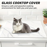 1 pieza, alfombrilla de encimera de textura de mármol blanco, 71.88x52.07 cm, suave, absorbente, a prueba de aceite, resistente al calor, antideslizante y fácil de limpiar. Ideal para encimera, lavavajillas, lavadora, secadora, cocina de inducción y plan