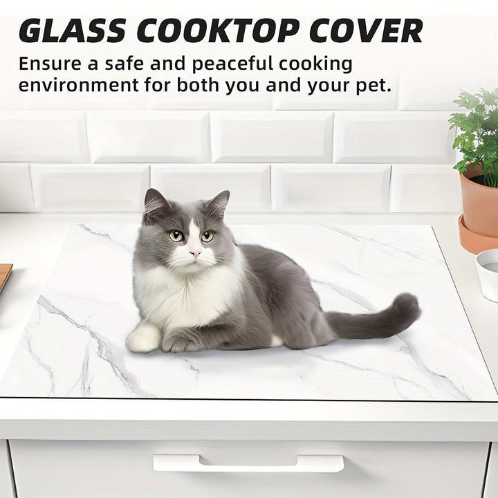 1 pieza, alfombrilla de encimera de textura de mármol blanco, 71.88x52.07 cm, suave, absorbente, a prueba de aceite, resistente al calor, antideslizante y fácil de limpiar. Ideal para encimera, lavavajillas, lavadora, secadora, cocina de inducción y plan