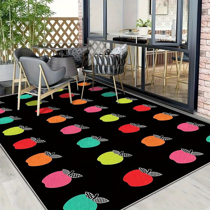 Veludo/852g/m², estampado, patrón geométrico abstracto, decoración casual para salas de juegos, bajo piso, fácil de mantener, con el suave tacto del lujo del veludo, alfombra de gradiente, respaldo antideslizante - Lavable a máquina, adecuado para exteri