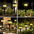 6 luces solares de jardín con clavijas - Iluminación LED exterior para caminos, luz cálida/blanca, encendido/apagado automático, fácil instalación, ideal para jardín, cabaña, parque o calle - Regalo perfecto para Navidad y Halloween, iluminación solar ex