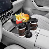 Plato de soporte para taza de coche 3 en 1 y mesa de comedor - Altura ajustable, plato giratorio y plato desmontable, diseño ergonómico para un acceso seguro y fácil a la taza de coche, plato de soporte para taza de coche, accesorio de interior de vehícu