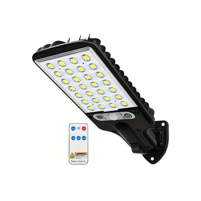 1/2/4/6/8 piezas de luz solar exterior para pared con sensor de movimiento - Energía solar, IP44, resistente al clima, control remoto, batería de litio recargable, cubierta de lente de plástico para jardín, garaje, patio trasero y iluminación de escenari