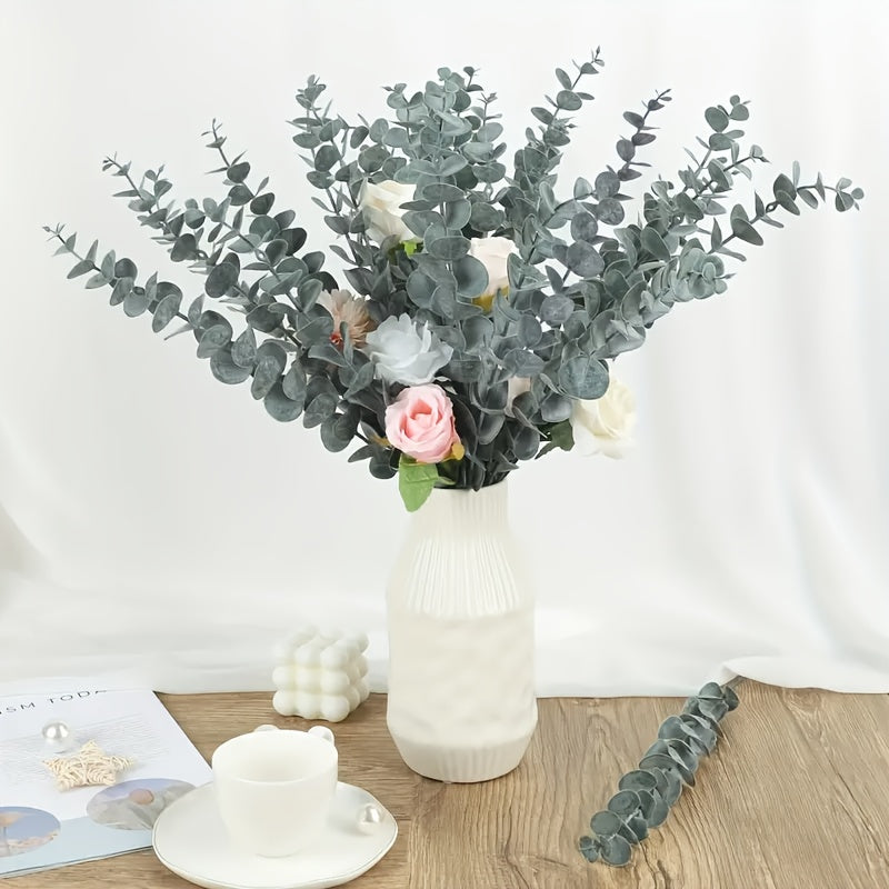 Ramas de Eucalipto Artificial Realistas Sin Mantenimiento 70/90 - Perfectas para Decoración del Hogar, Bodas, Primavera y Verano, Día de San Patricio, Artesanías de Pascua | Planta de Plástico Versátil para Mesa