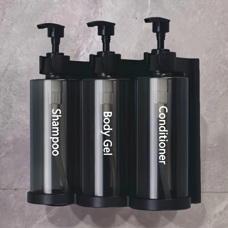 Dispensador de Jabón Montado en la Pared para Baño de Hotel, Gel de Ducha y Botella con Presión Manual