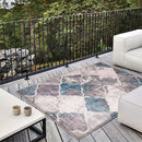 Alfombra de Terciopelo/853g/m² Poliéster Floral para Camping al Aire Libre, Bajos Pileas con Opciones de Múltiples Tamaños - Base Antideslizante en Crema Francesa Premium, Lavable a Máquina, Ideal para Decoración de Camping y Comedor