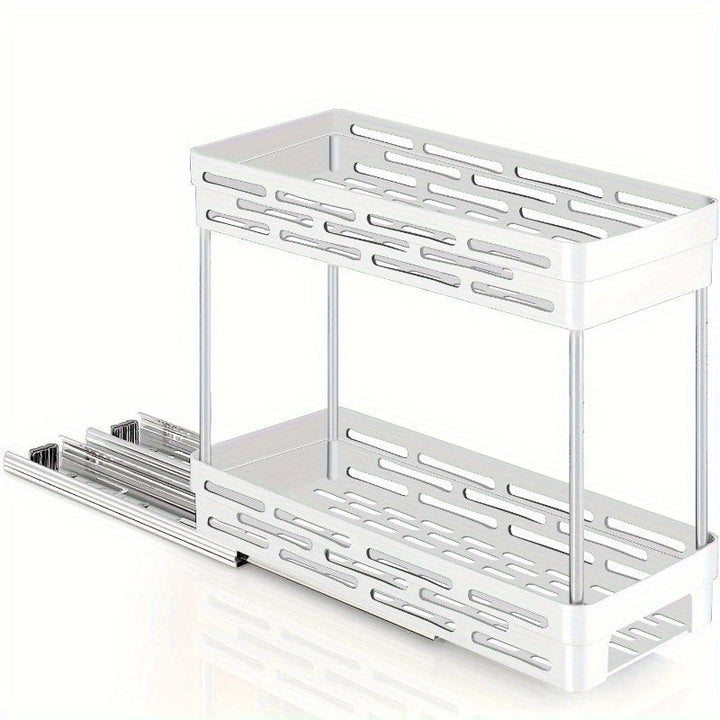 Organizador de especias extraíble, ideal para gabinetes - duradero, almacenamiento organizado con botellas deslizantes, estante giratorio multifuncional, soporte de especias para encimera de cocina, estantería rotativa para almacenaje en la cocina