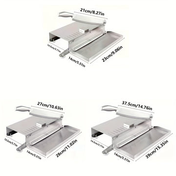 1pc Cortador Multifuncional de Acero Inoxidable - 201 Cuchilla Manual para Carne Congelada, Costillas de Cerdo y Materiales Medicinales - Uso Doméstico y Comercial con Seguro Ergonómico y Mango Antideslizante
