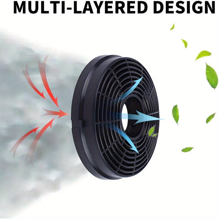 2 Filtros de carbono para extractor de humos, recirculación, filtros redondos fáciles de instalar para reemplazo de ventilador Respekta Lamona