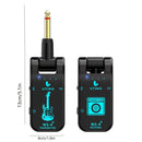 Conjunto de Transmisor y Receptor de Guitarra Recargable Inalámbrico 2.4G para Guitarra Eléctrica, Bajo, Instrumentos de Viento Eléctricos Plug and Play Transmisión en Tiempo Real de 48K/16bit con Conector Rotativo de 282 Grados