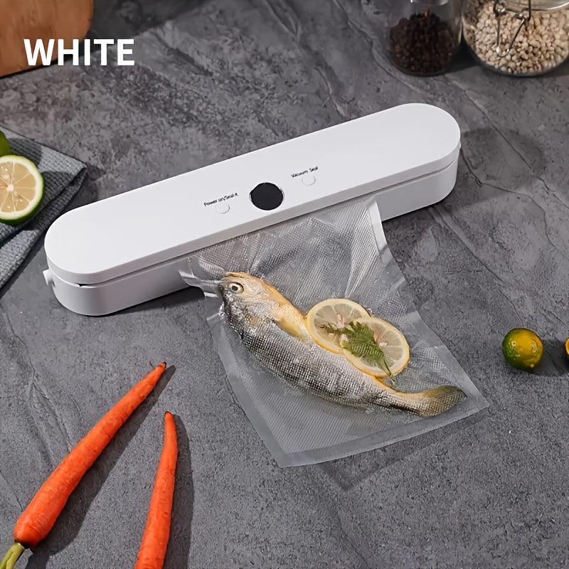 Máquina de sellado inteligente con pantalla LED mejorada, con gran capacidad de almacenamiento - Recargable por USB, batería de litio, eficiente para la conservación de alimentos, organización de la cocina | Accesorio de cocina moderno | Dispositivo reca